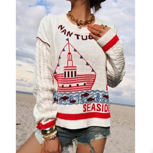 Autumn in Posh C 🍁 | Euro Style The Massachusetts Seaside Sweater - Picture 3 of 10